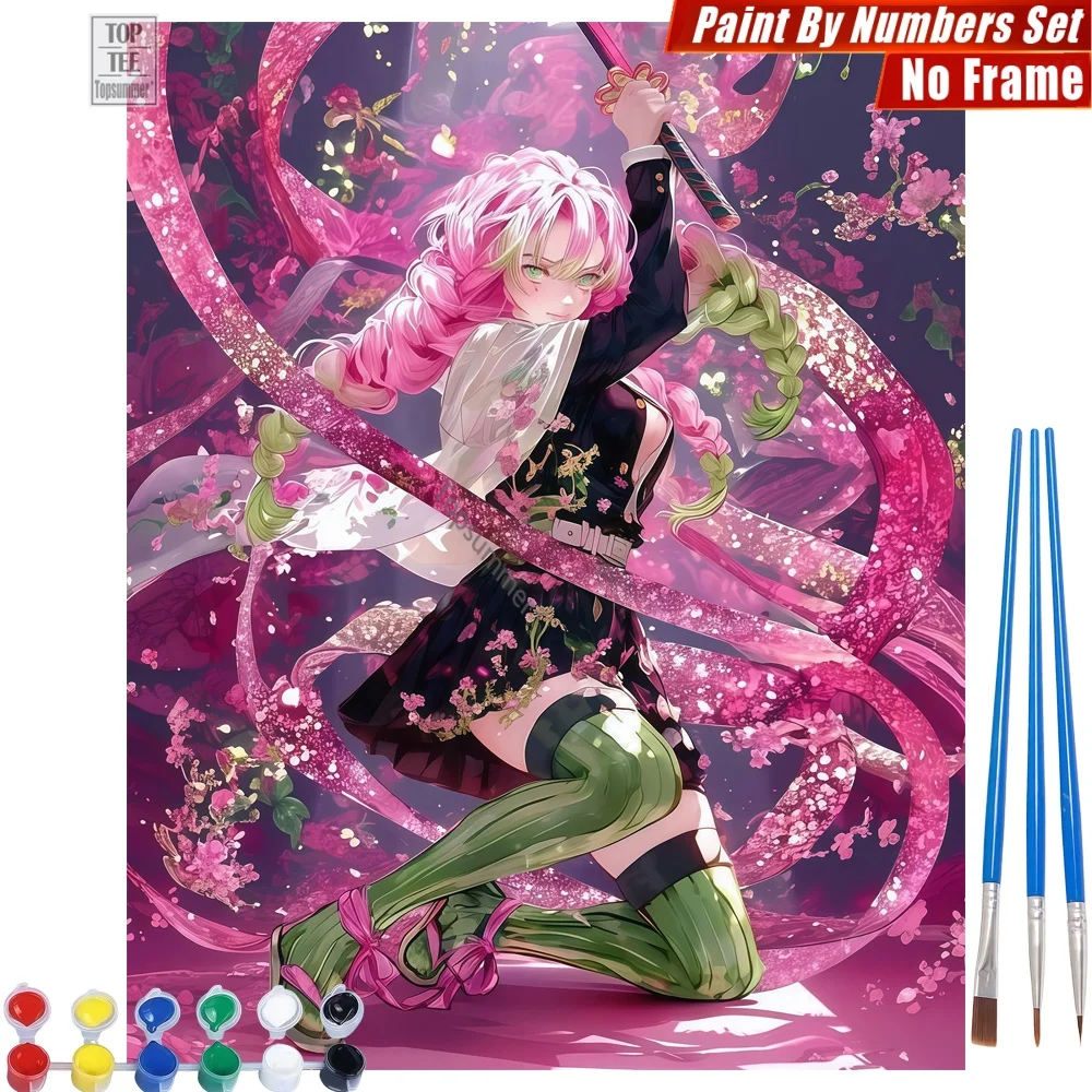 

Anime Girl Sword DIY Digital Oil Paints Set - Anime Girl Sword Relaxing Activities New Year's Day Gift For Girlfriend