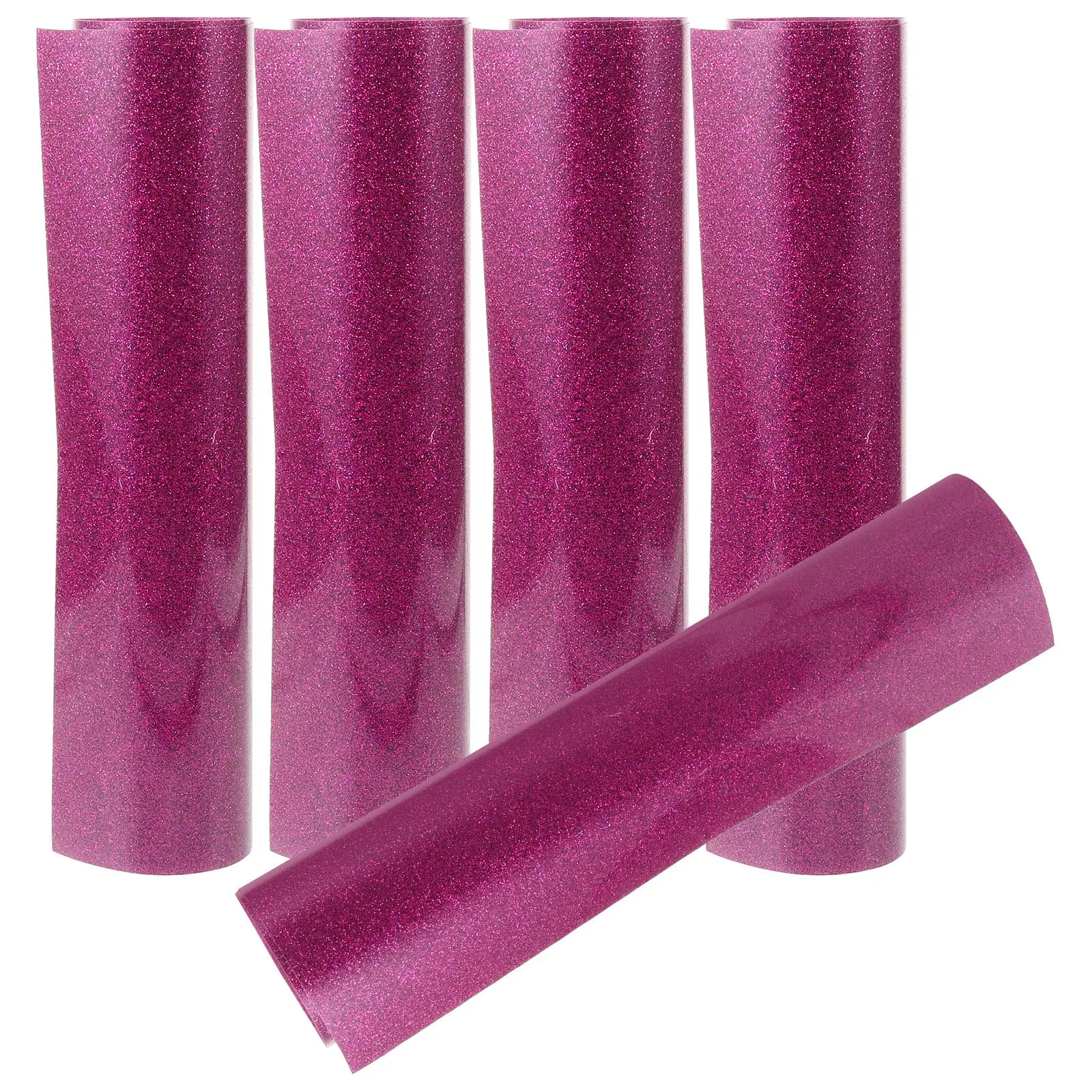 

5Pcs Glitter Heat Transfer Vinyl for T Shirts Hats Clothing DIY Crafts Iron on Vinyl Dazzling Wash Resistant Soft Tear Proof