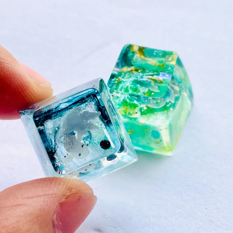 Goldfish Resin Keycaps SA Profile Custom Keyboard Personalized Artisan Key Caps Mechanical Keyboard Accessories Gift Cartoon