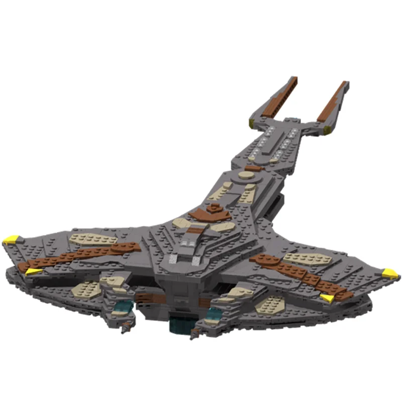 1315pcs MOC Damar-Class Cardassian Dreadnought Smooth Edition Space Model Building Blocks Architecture 3D Display Art Brick