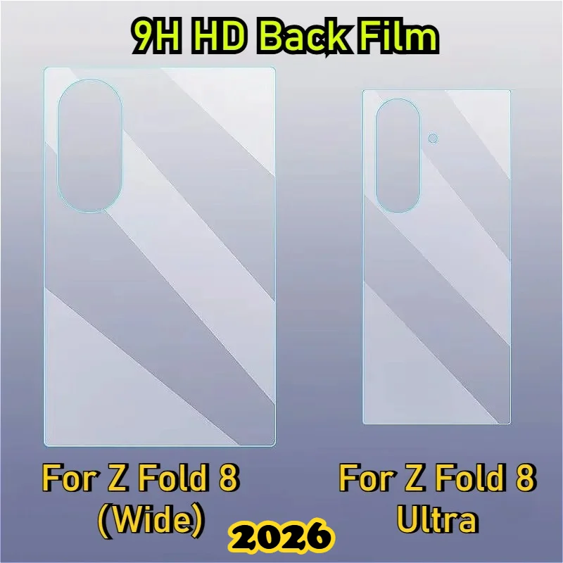 1-3PCS HD Back 9H Tempered Glass for Samsung Galaxy Z Fold 8 Ultra Wide 7 6 5 4 3 Full Cover Screen Protector Film Scratch Proof