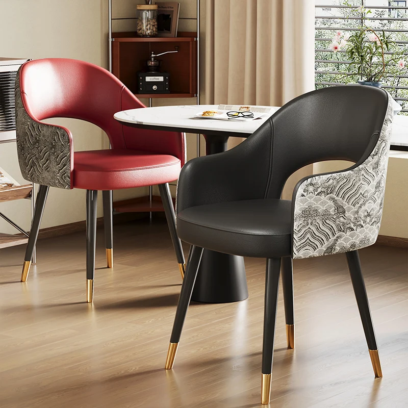 

Italian Black Dining Chair Fabric Stretch Restaurant Luxury Dining Chair Stool Comfortable Cadeiras De Jantar Home Furniture