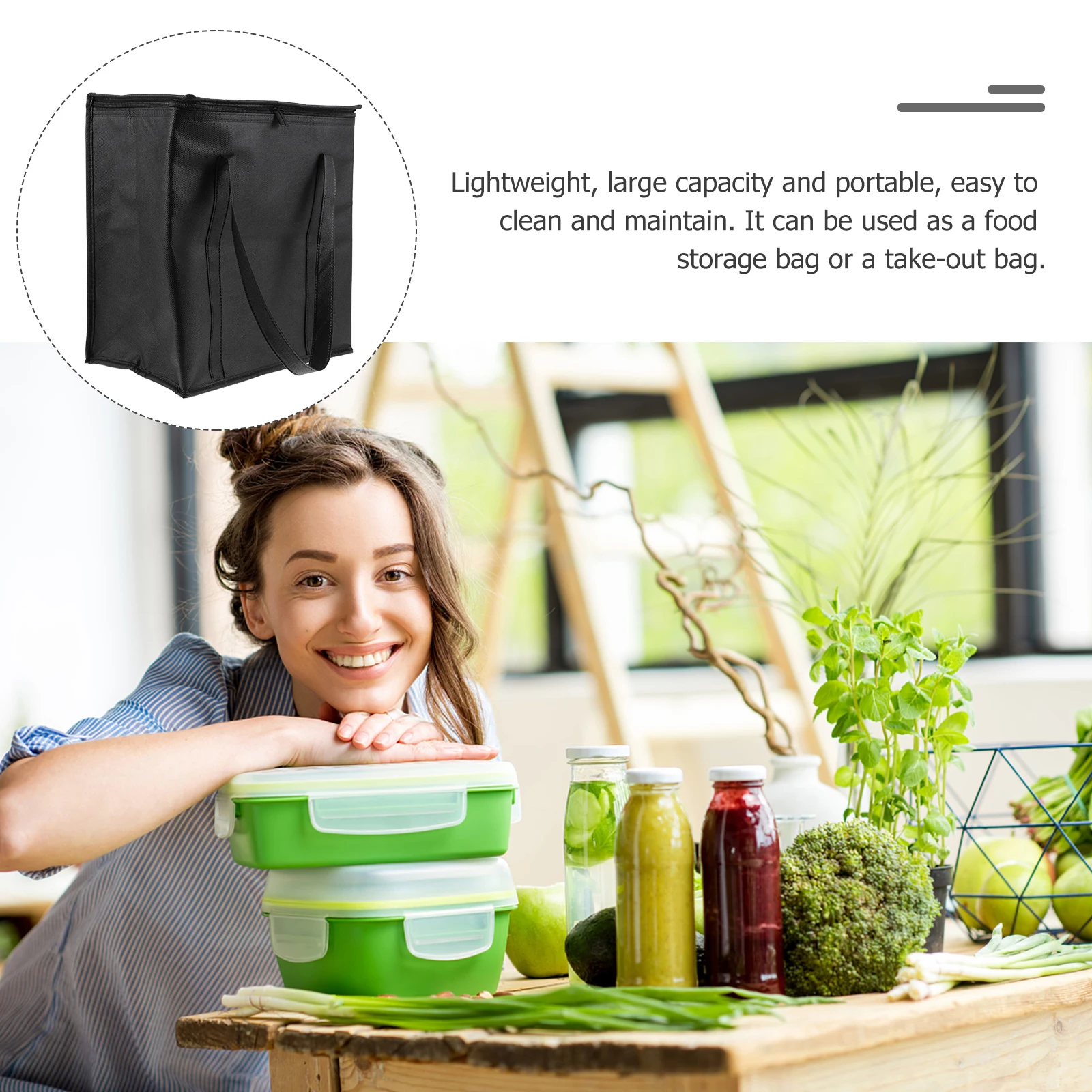 

Portable Insulated Shopping Bag Large Thermal Food Carrier For Delivery Picnic Travel Grocery Cooler Reusable Stands