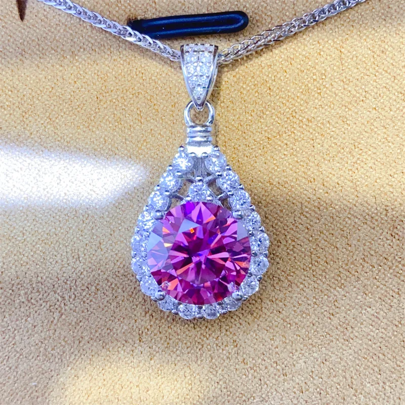collier-en-moissanite-rose-1-2-3-5-10-carats-pendentif-goutte-d'eau-pour-femmes-bijoux-en-argent-s925-moissanite-passe-le-test-du-diamant-gra