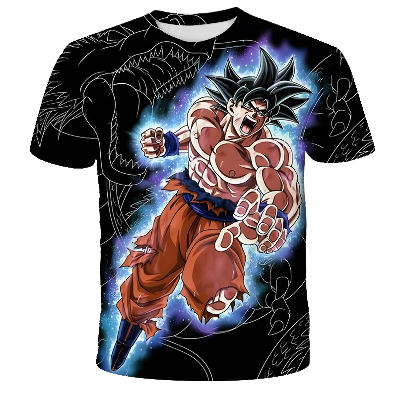 2026 Summer New Dragon Ball Z Kids T-Shirt, Anime Goku Cosplay Short Sleeve, Unisex Boys Girls Japanese Cartoon Casual Tops