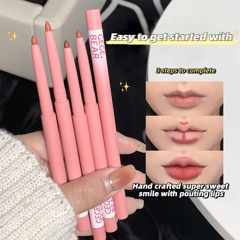 Gege Bear Konturówka do ust Shimmer Matte Lip Liner Pencil Długotrwała szminka w pisaku