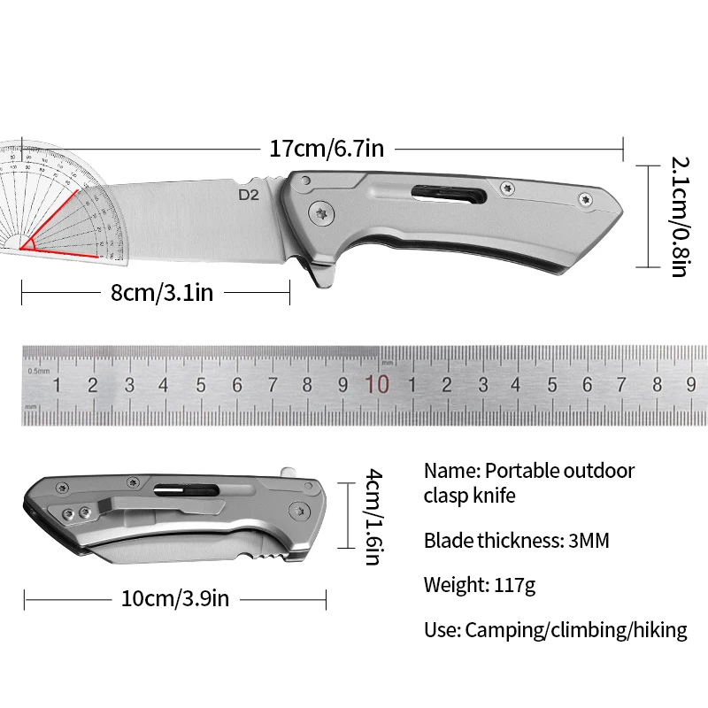 Folding pocket knife Handy knife Outdoor household fruit meat knife