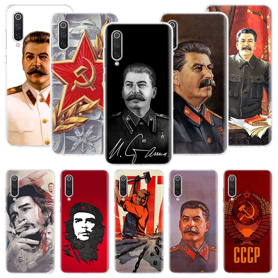 Russian Stalin Ussr Communism Phone Case For Xiaomi Poco X6 X5 X4 X3 Nfc F5 F6 Pro F3 F2 F1 F4 Gt M5S M4 M3 M2 Soft Coque Cover 