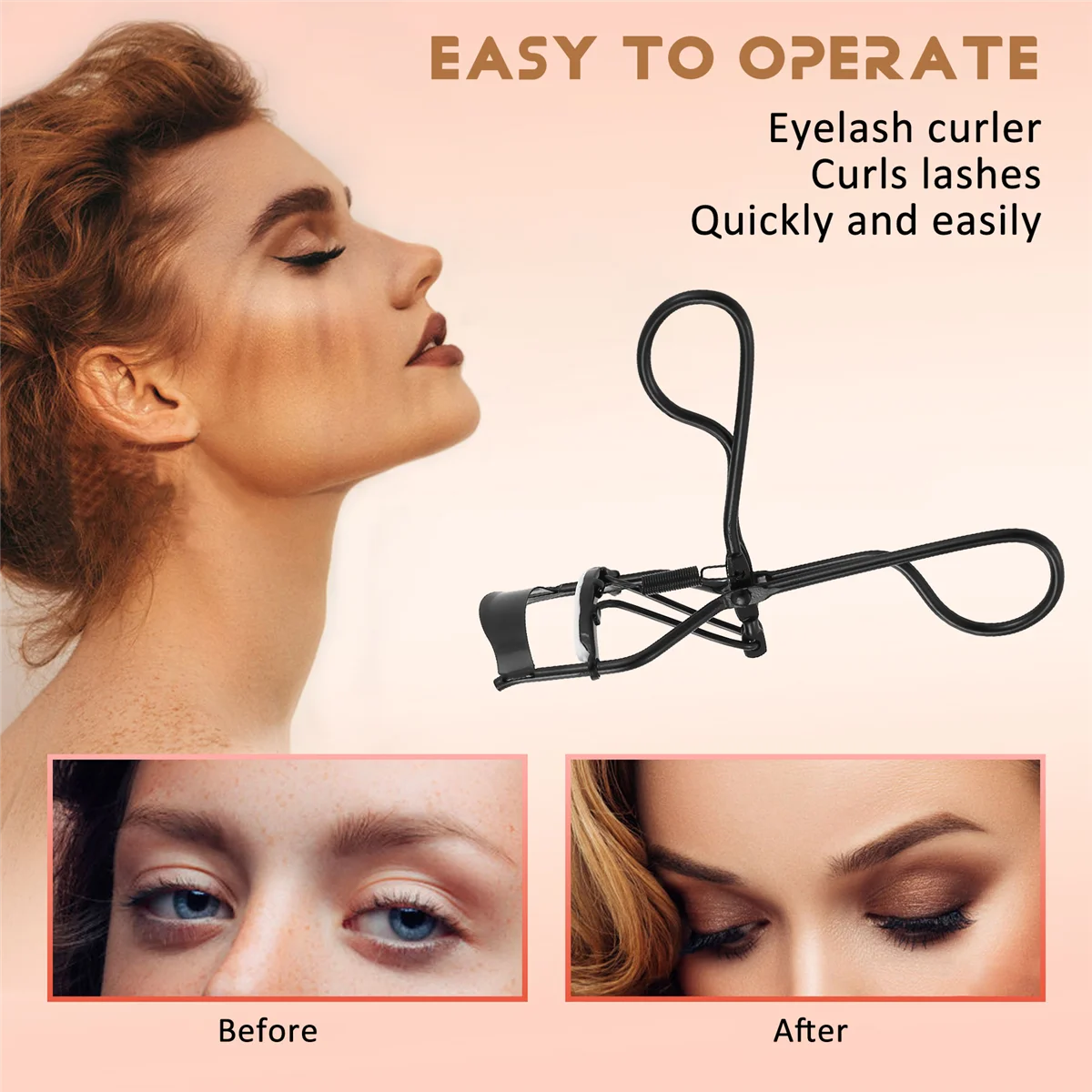 ABKB Косметический инструмент Черная ручка для завивки ресниц Щипцы для завивки ресниц