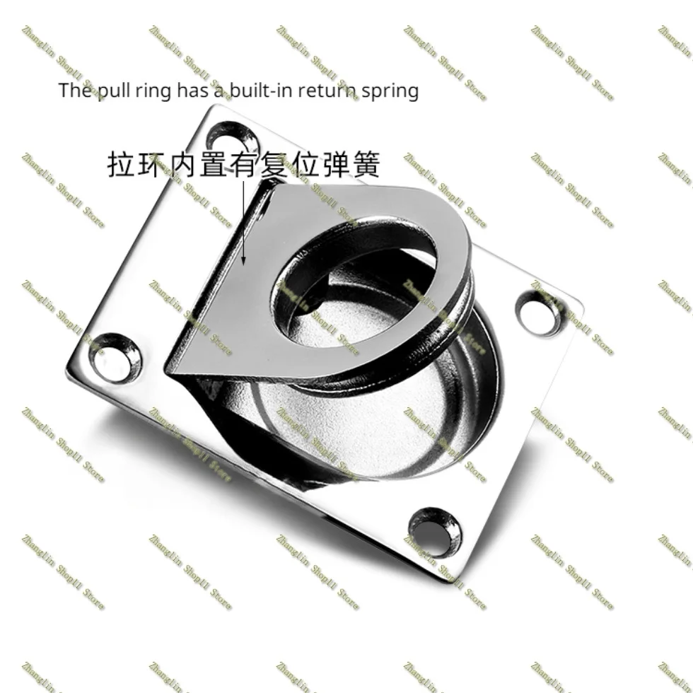 Boat Recessed Hatch Spring Loaded Pull Handle Marine Locker Flush Lifting Ring Pull 304 316 Stainless Steel Deck Hatch Boat Part