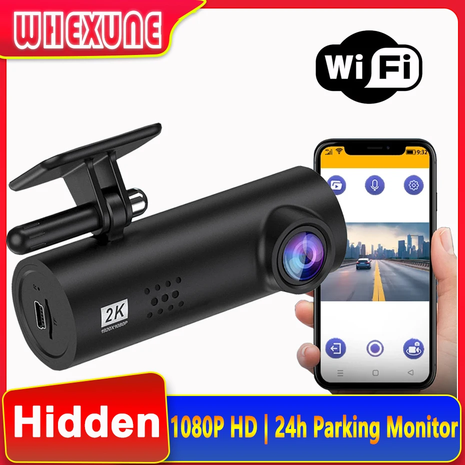 WIFI Car DVR Dash Cam HD 1080P Drive Video Recorder Dashboard Camera Parking Monitor Video Loop Recording Night Vision Black Box