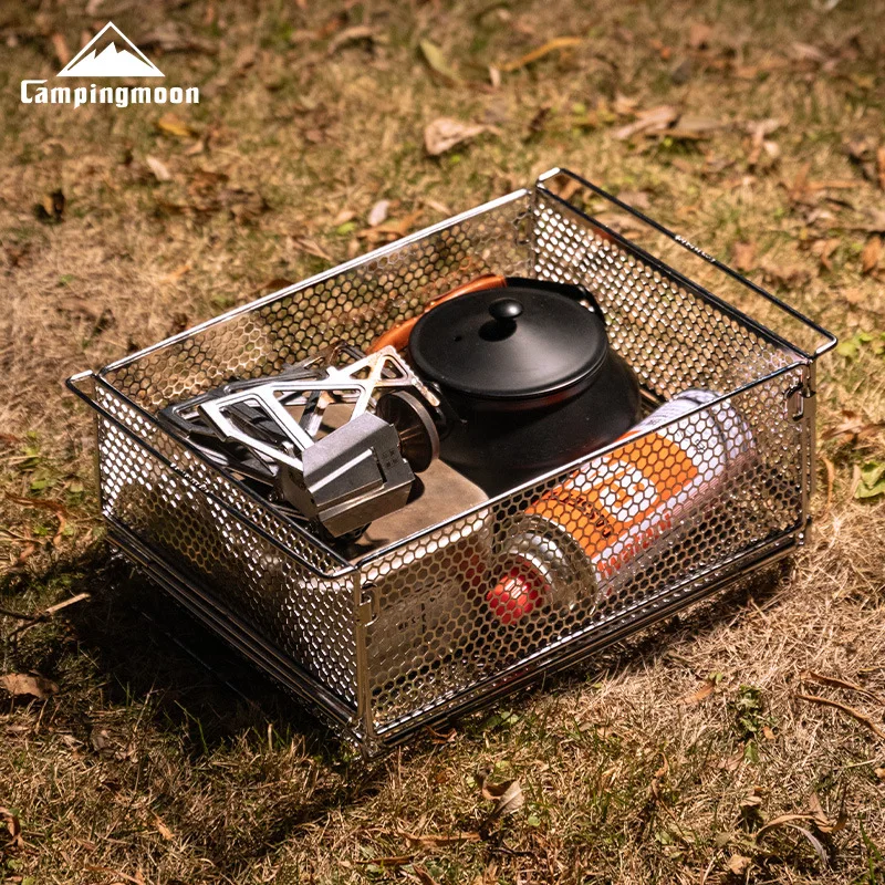 CAMPINGMOON CK-24SF Outdoor IGT Table Unit Combination Multi functional Water Filter Basket Stainless Steel Storage Cage