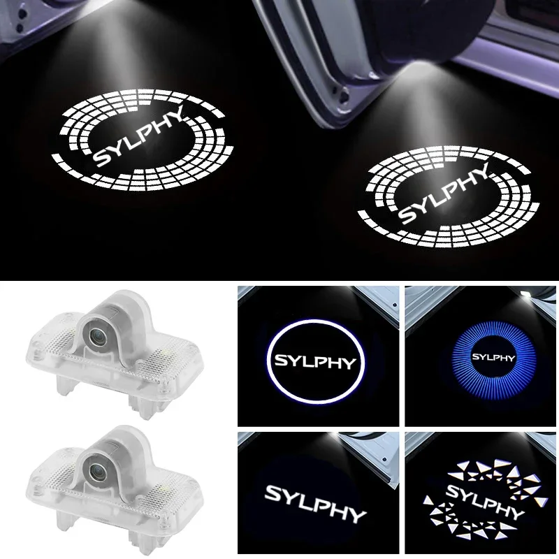 

2 шт., фонари с логотипом на дверь автомобиля сильphy Badge 2006 2007 2008