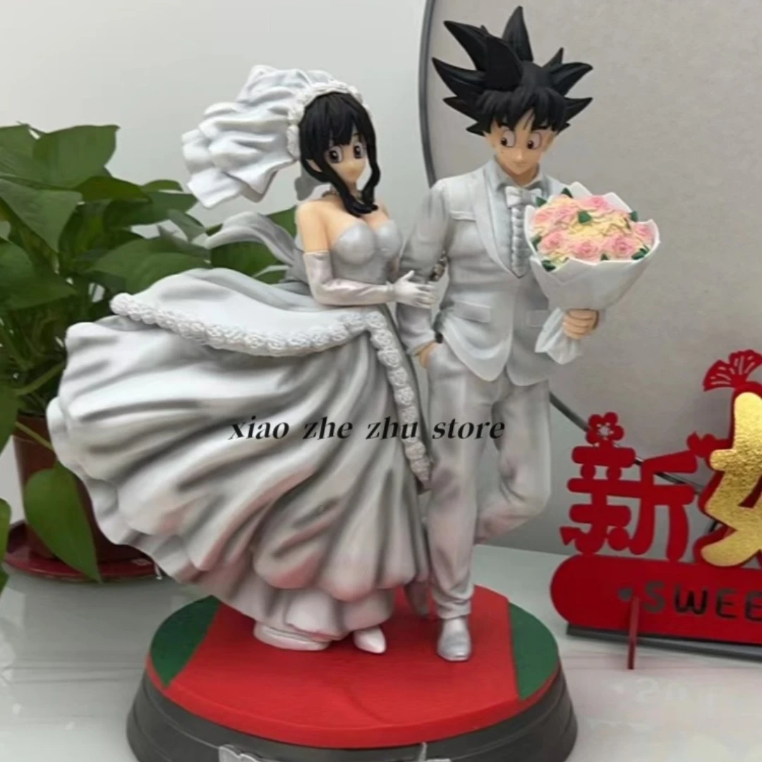 Bandai Seven Dragon Ball Wukong&qiqi Wedding Dragon Ball Love White Wedding Scene Handmade Model Wedding Gift Decoration