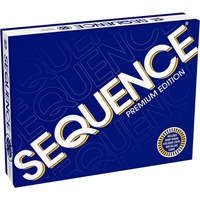 Sequence Premium Edition - Exquisite Set with Giant Plate (51.4 x 66.7 cm), Goliath Exclusive Chips and Luxury Card, Blue, Suita