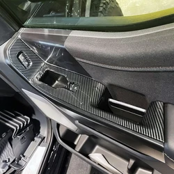 For Ford F150 F-150 Raptor 2021 2022 2023 ABS Carbon Fiber Window Lift Switch Button Panel Cover Trim Interior Accessories