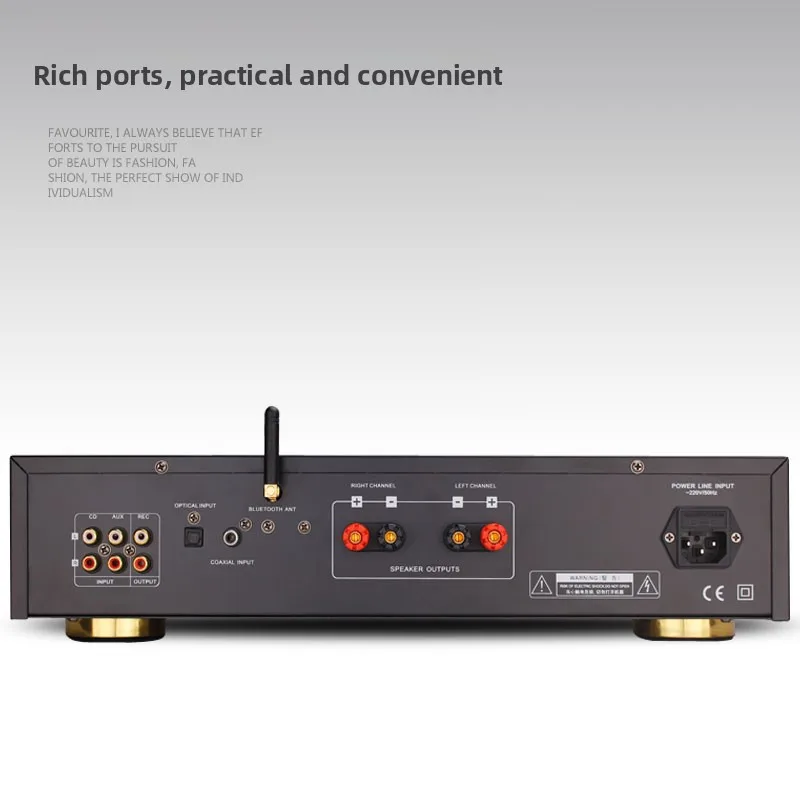 BREEZE 2025 جديد HIFI 2.0 ثنائي القناة ستيريو مكبر صوت منزلي مكبر للصوت حلقة مزدوجة الثور بلوتوث 5.0 التحكم عن بعد