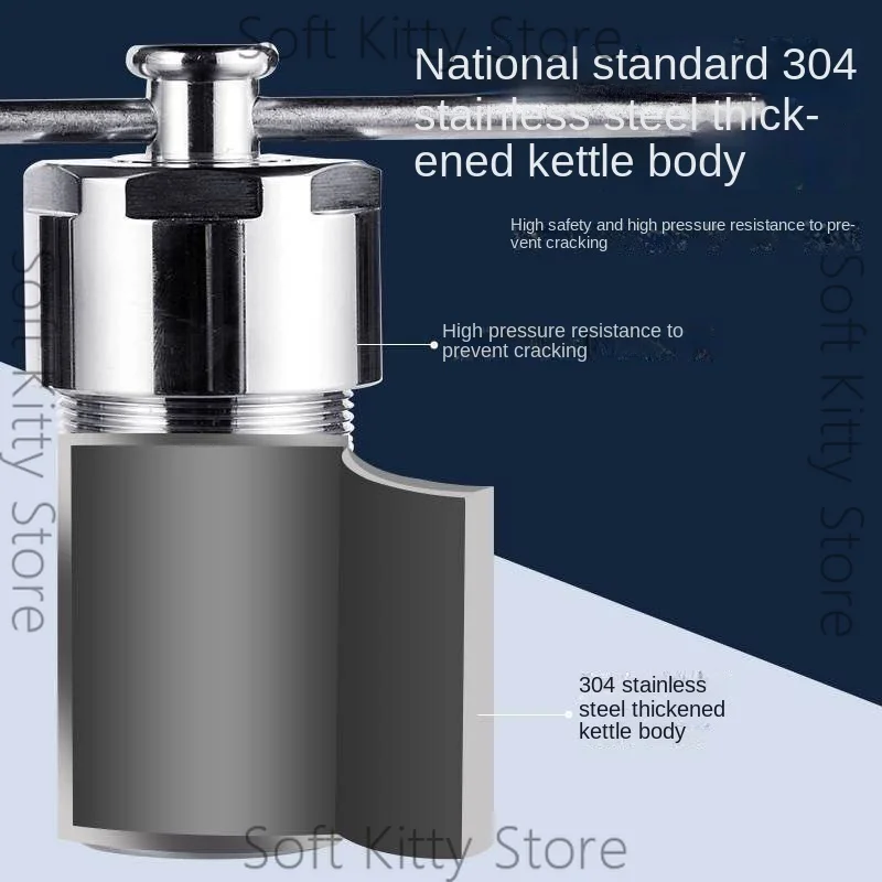 100mL Hydrothermal Autoclave Reactor 270℃ with PPL Liner PTFE Inner Chamber Laboratory Vessel for Hydrothermal Synthesis Experi