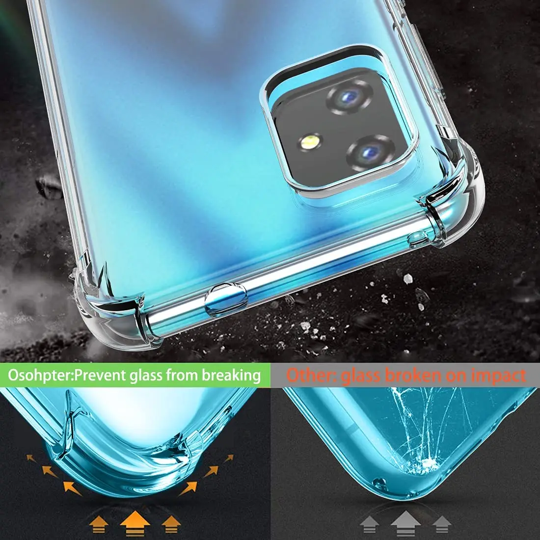 For ASUS Zenfone 8 Case Zenfone ZS590KS Case Clear Transparent Reinforced Corners TPU Shock-Absorption Flexible Phone Cover