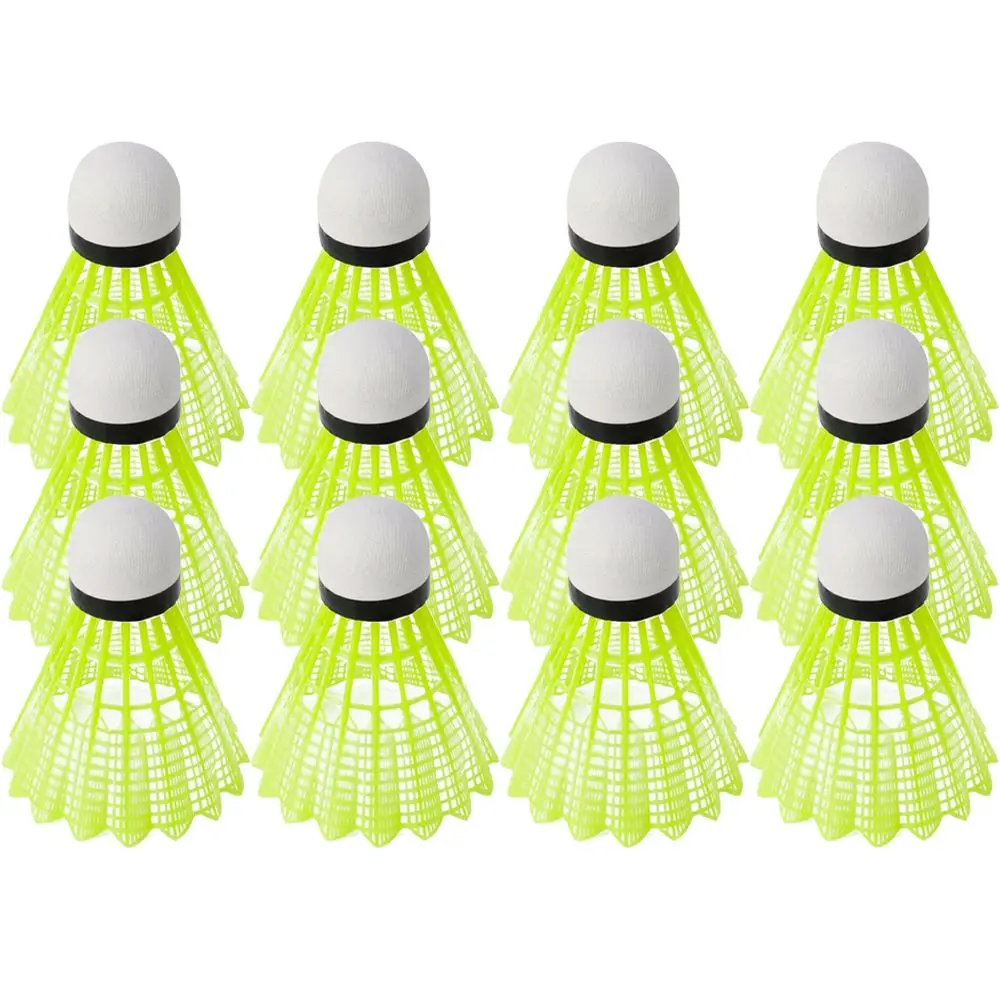 6/12PCS Green Badminton Balls Portable Badminton Travel Out Products Sport Training Nylon Shuttlecock Outdoor Supplies