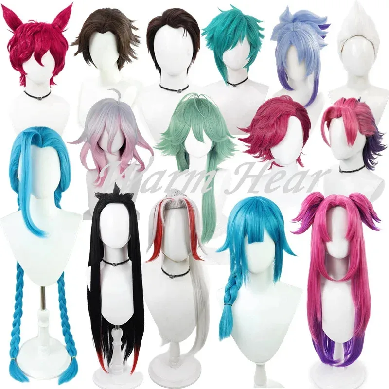 Игра LOL Arcane Vi Briar Ezreal Jinx Ekko Yone Alune Sett Jayce Виктор Шиeda Kayn Aphelios Star Guardian Akali Косплей Парики