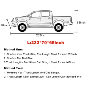 Truck cover for all stations, capter cover against dust debris, windproof, UV 170T protection for Ford Raptor F150 F250 GMC 6 Main Sales Cover Panel Veracruz - №5