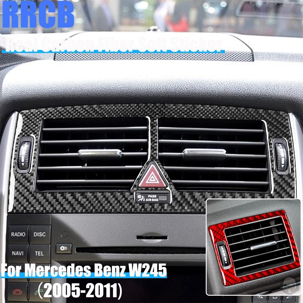 

Carbon Fiber Car Accessories Air Vent Set Trim Cover Soft Sticker For Mercedes Benz W245 B-Class 2005 2006 2007 2008 2009 10 11