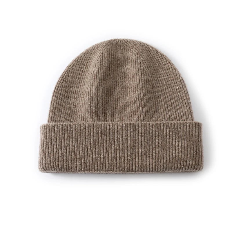 

100% Cashmere Thick Solid - Color Unisex Warm Hat, A Warm, Stylish and Versatile Choice