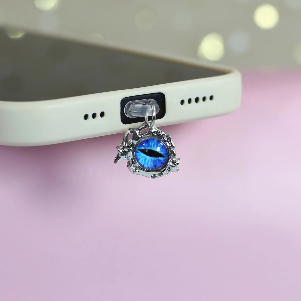 Devil Shepherd's Eye Mobile Phone Dust Plug Pendant Decoration For IPhone For Samsung Type-C Port Dust Plug Accessories