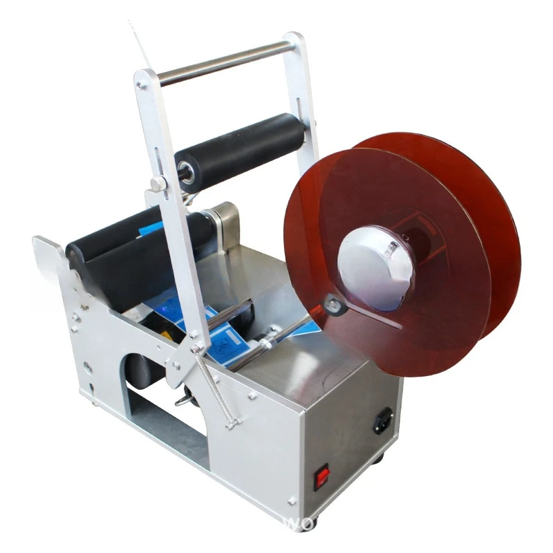 

MT-50 Semi-automatic round bottle self-adhesive labeling machine with coding flower dew potion tea canned round bottle labeling
