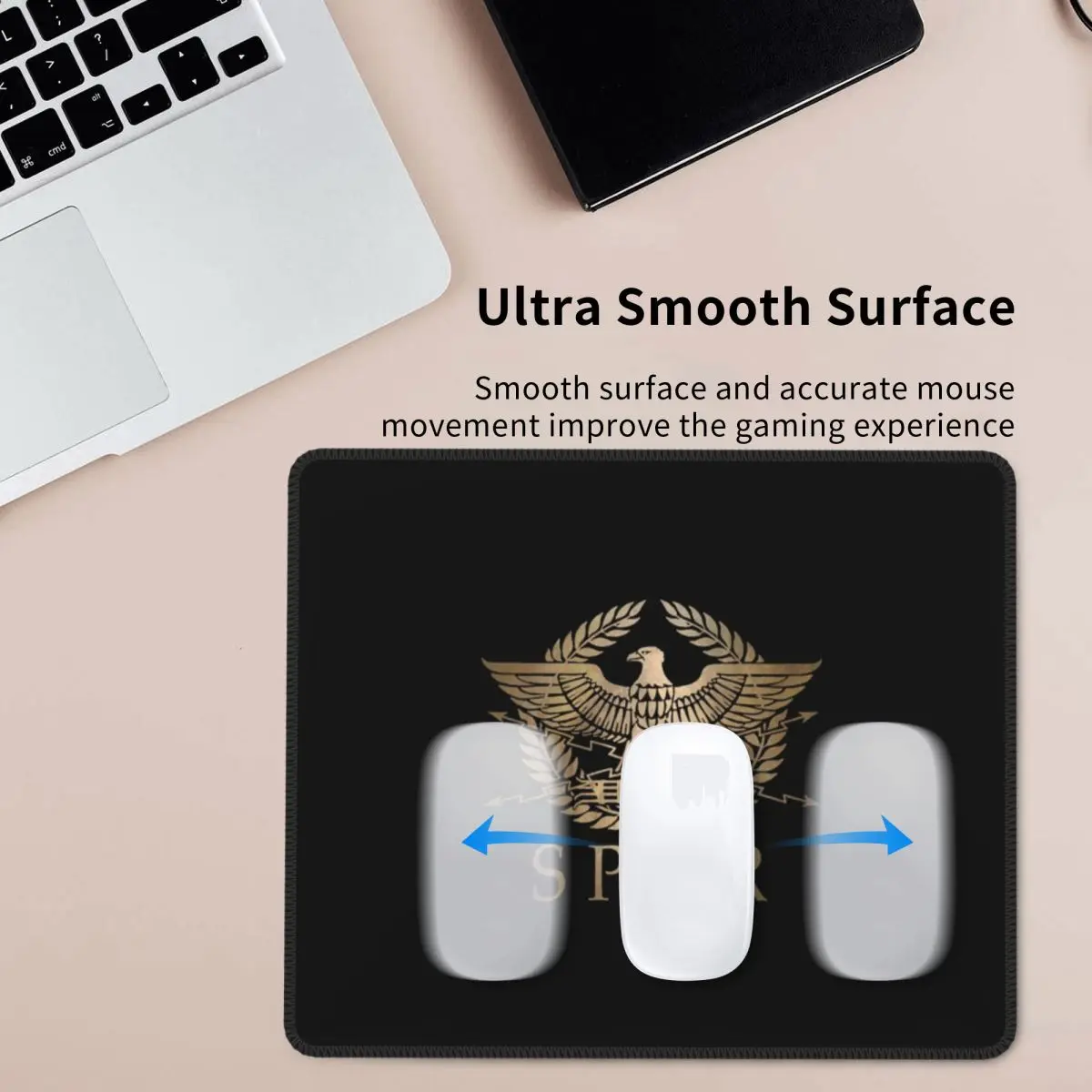 SPQR- Roman Empire Standard Shield Mouse Pad Computer Keyboard Mouse Mat Gamer PC Desk Mat Office Accessories Table Mats