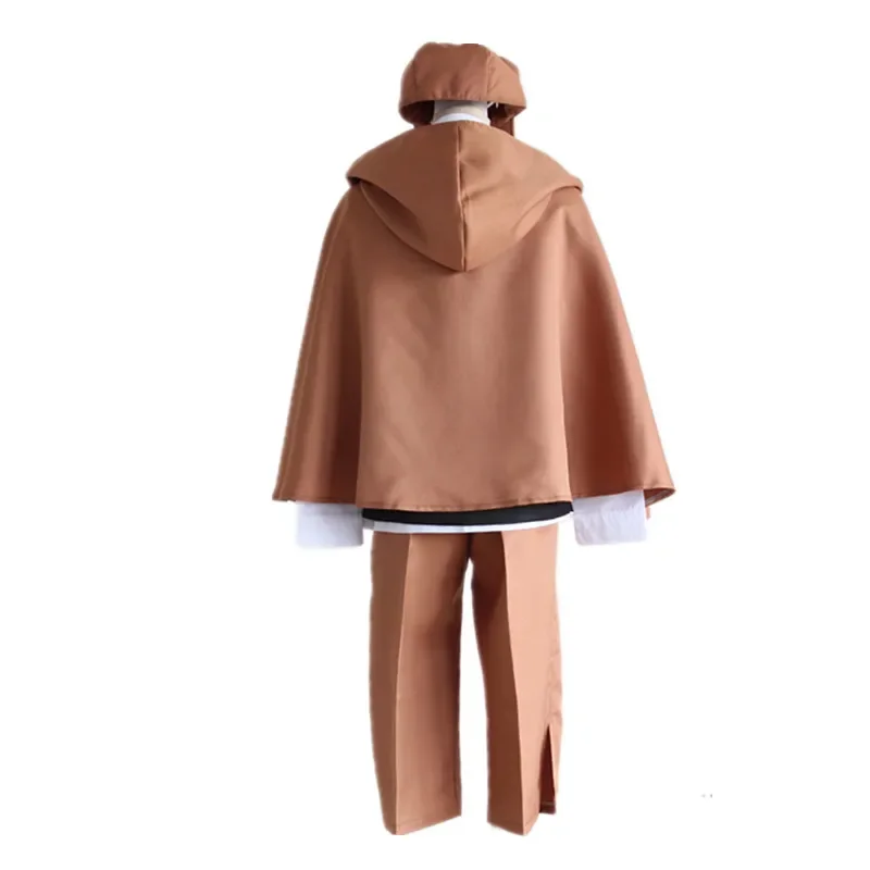 Anime Bungo Stray Dogs Detective Ranpo Edogawa Costume Cosplay Uniforme Vestito Parrucca Caccia Cane Mantello Cappello Guanto Giacca Pantaloni Cravatta @ 0Z *
