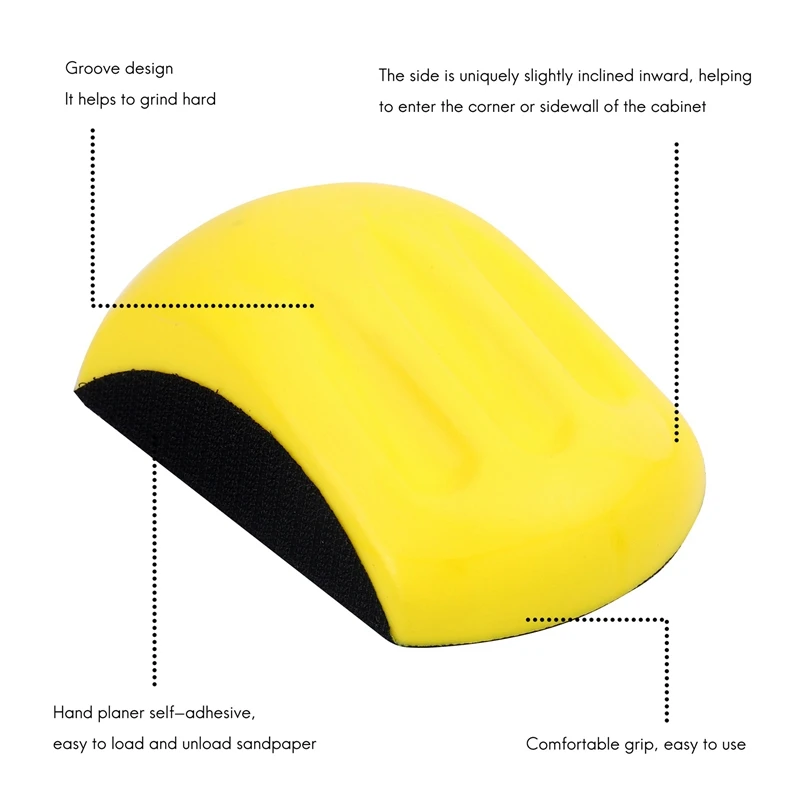ABRE-Handschleifblock für Klett-Schleifpapier, Handpad, Polierpad, Schleifwerkzeuge