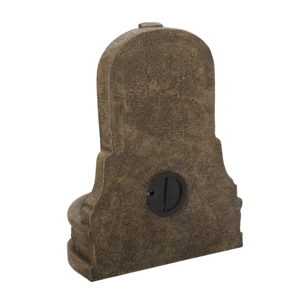 Fontana da esterno grigio pietra da 29 pollici, resistente alle intemperie, cascata in piedi, flussi d'acqua da pavimento a 2 livelli in stile romano per giardino e cortile