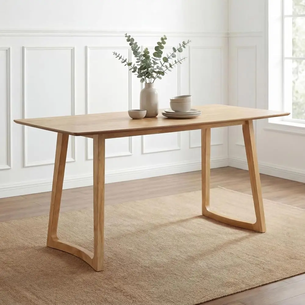 

63 Traditional Solid Oak Dining Table, Seats 4-6, Ideal for Modern Century Style Rooms