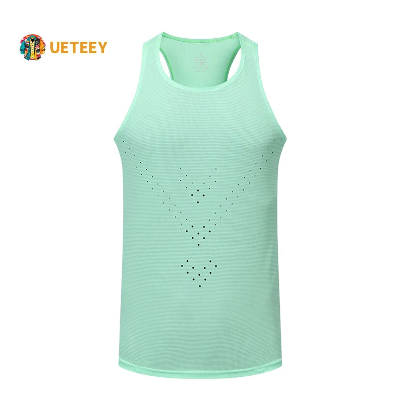 UETEEY Mens Womens Running Vest Ultralight Quick Dry Breathable Tank Top Sleeveless Fitness Gym Sports T Shirt Training Summer