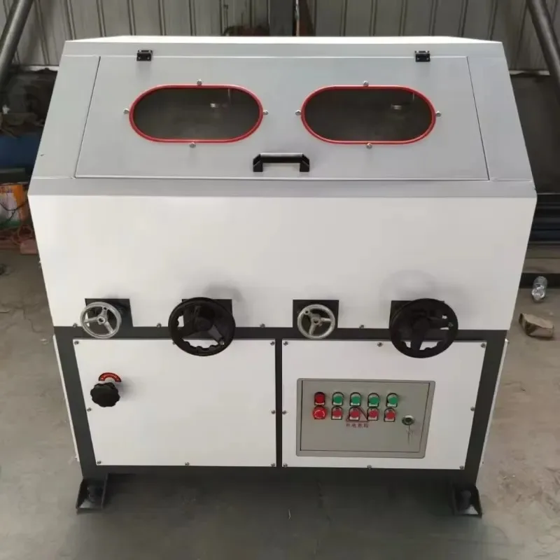 Two-station round tube rust machine polishing machine wire drawing and grinding