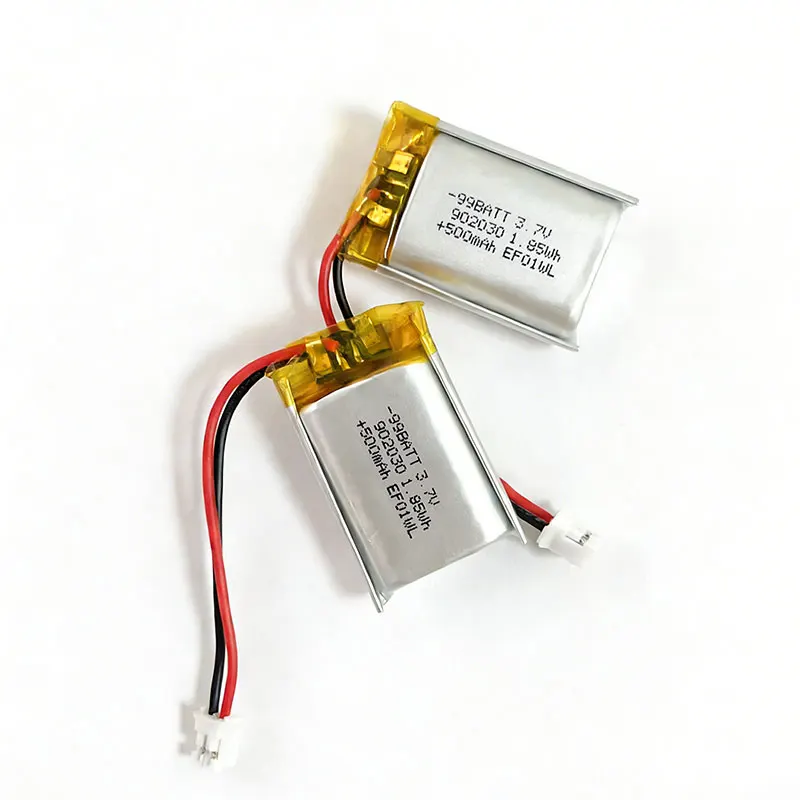 Polymer Lithium Battery 902030 500mAh 3.7V Rechargeable Li-po Batteries for Solar Light Dvd Mp3/mp4 Tracker Anti-theft Device