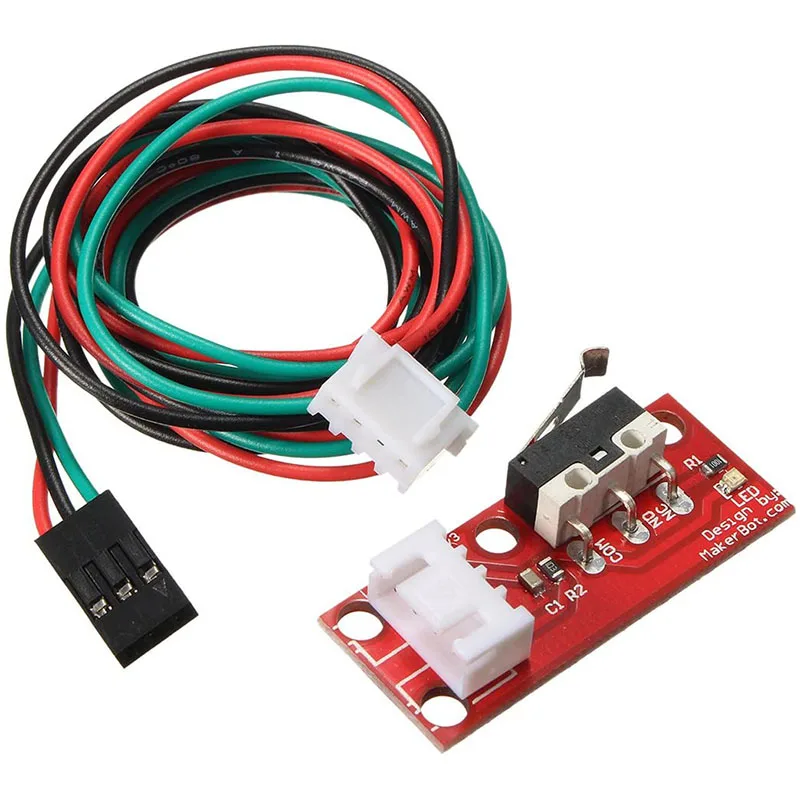 A46M-4Pcs 3D Printer Endstop Mechanical Control Panel Parts Limit Switch RAMPS 1.4 With 3-Pin 70Cm Connecting Cable