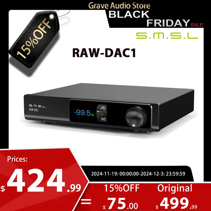 SMSL RAW-DAC1 HIFI Desktop Audio Decoder MQA USB DAC AK4499EX Chip Bluetooth 5.1 Preamplifier Support LDAC AAC