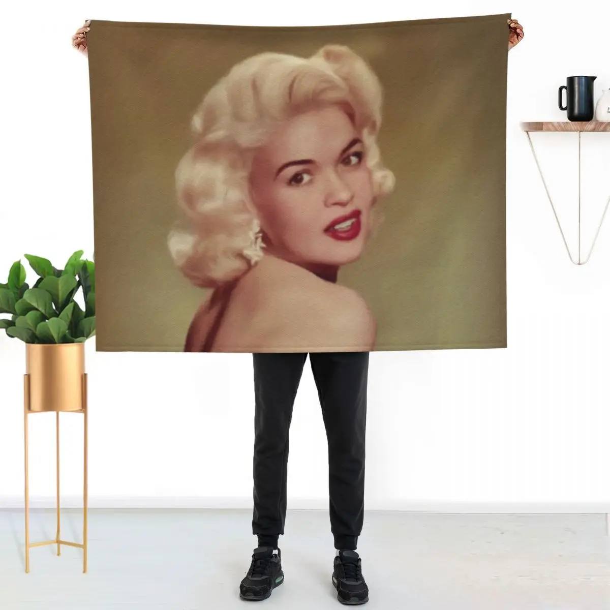 

Jayne Mansfield, Movie Legend Throw Blanket Plush Fuzzy Cozy Blanket for Couch Sofa