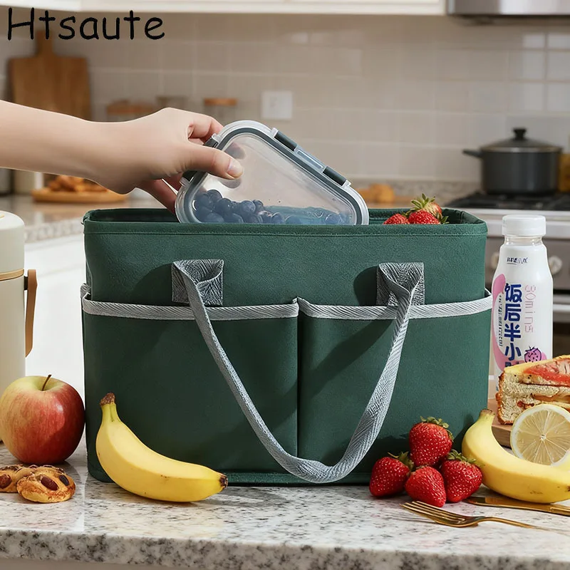 Lunch Bag Fresh Keep Lunch Box, Leakproof Cooler Bag, Food Lunch Containers, Lunch Tote Bags, for Work, Office, Picnic, Travel