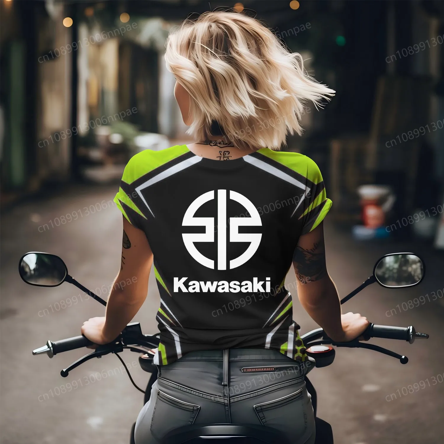 

Женские футболки Kawasaki, спортивная одежда Y2k, уличные топы, гоночный костюм 2025 года, женская футболка, высококачественные футболки, укороченные футболки