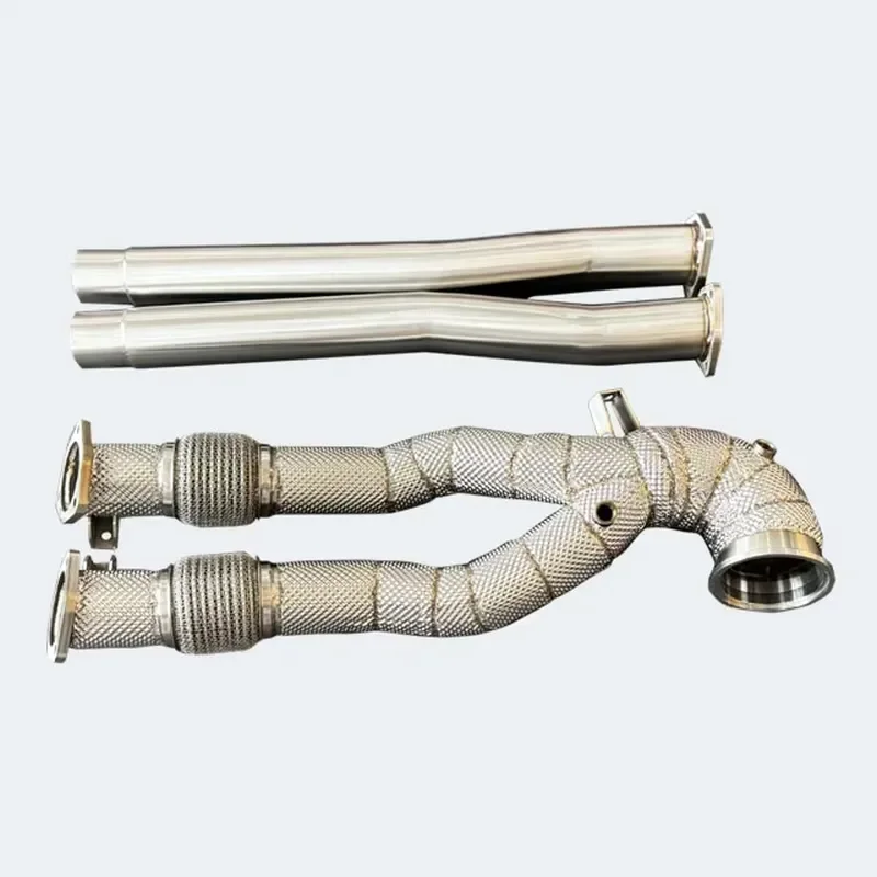 Downpipe for RS3 2.5T 304 Stainless Steel High Quality Exhaust Downpipe with Heat Shield