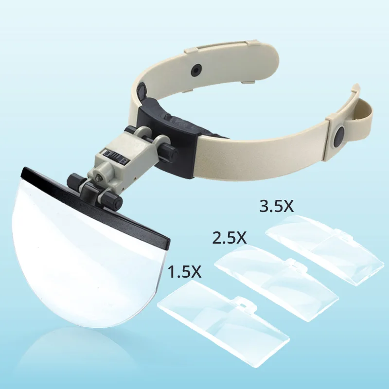 Led Iluminado Capacete Lupa Headband Magnifier Ferramenta de Leitura de Reparação de Jóias Assista Lupa 2x 3.8x 4.5x 5.5x