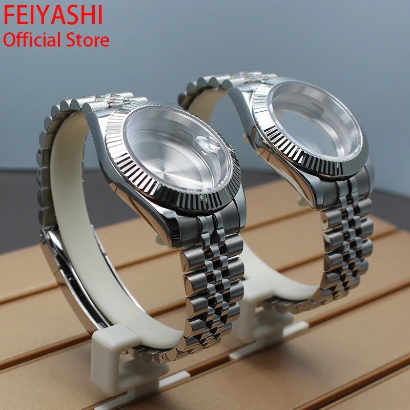 36mm 40mm Case Watch Watchband Parts Sapphire Crystal Glass For nh34 nh35 nh36 Miyota 8215 Movement 28.5mm Dial Waterproof 10ATM