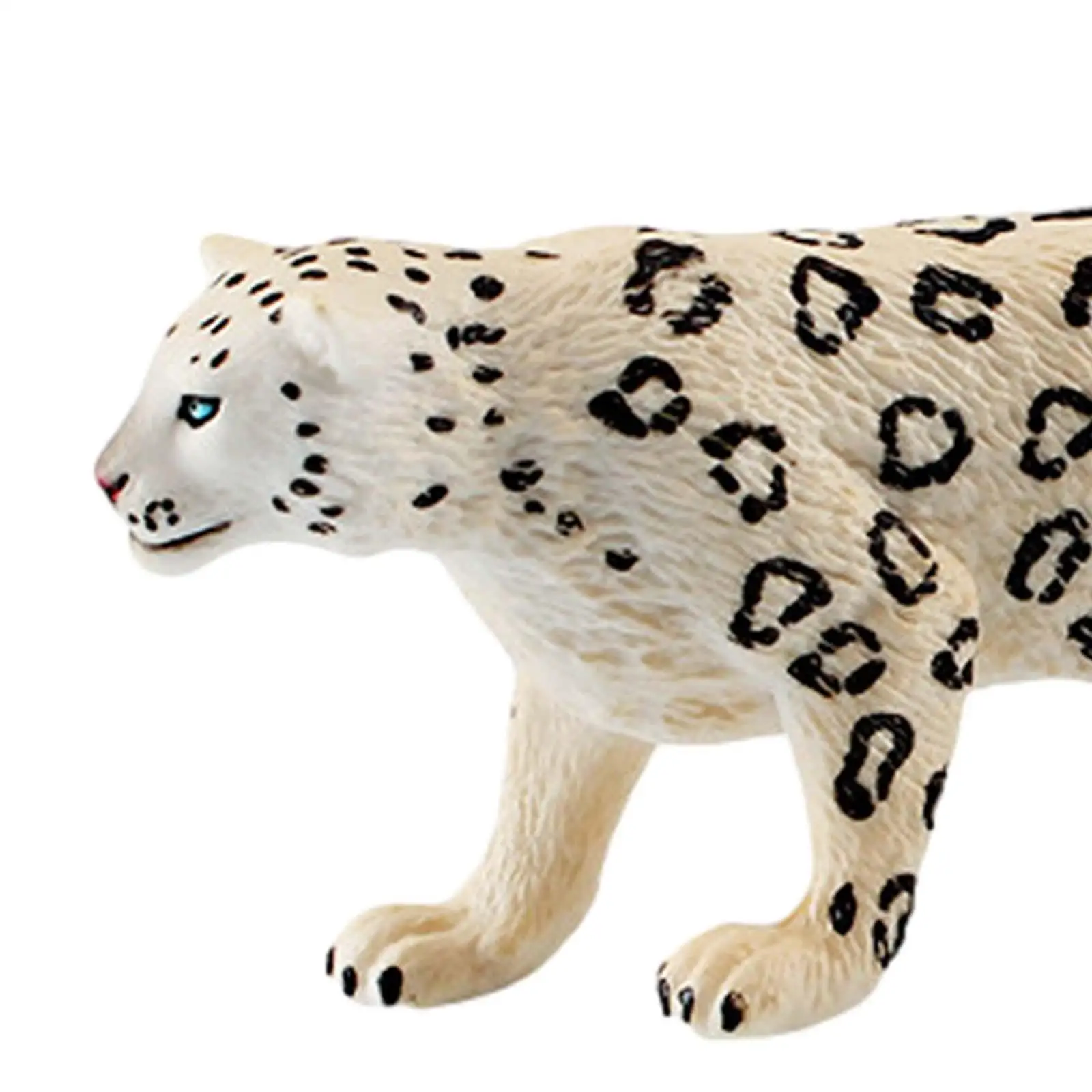 Estatuilla de leopardo, juego de leopardo de nieve, modelo a partir de 3 años, animales salvajes para niños y niñas