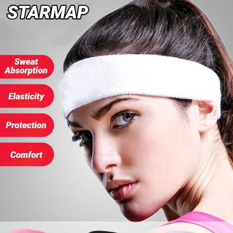 Outdoor Sweat Sports  Elastic Cotton Hairband Fashion Headbands For Women Men Solid Running Fitness Yoga Hair Bands Stretch
