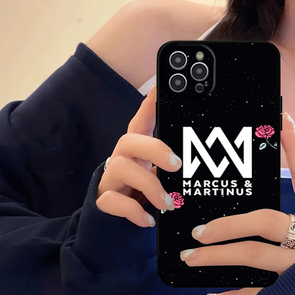 Band M-Marcus and M-Martinus Phone Case For iPhone 16 11 12 13 14 15 Pro Max Plus Black Soft Shell