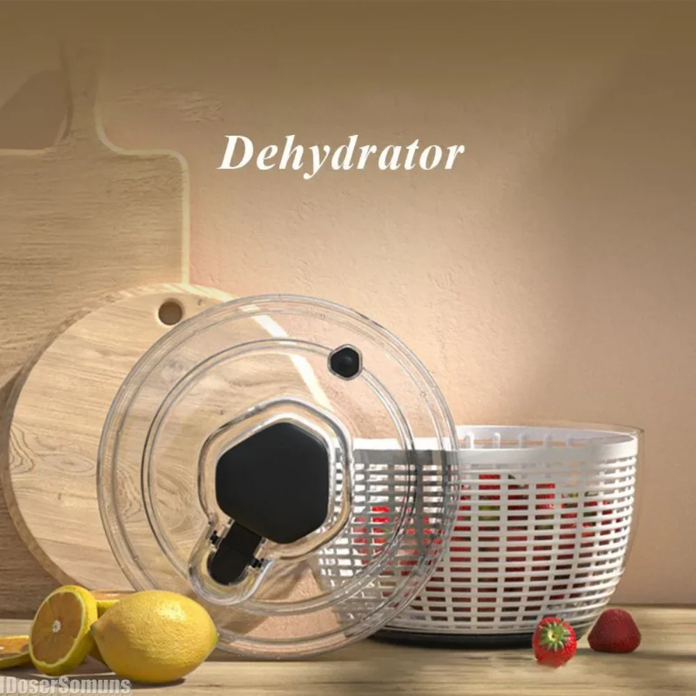 Vegetable Lettuce Leaf Washer Dehydrator Salad Spinner Dehydrator Dry Wet Separation Draining Simple Portable Kitchen Gadgets